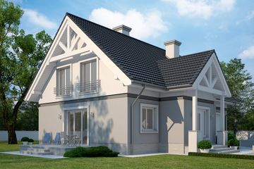 Projekt domu LK&1124 - parterowy z poddaszem dom o powierzchni 126,10 m², dach dwuspadowy - ujęcie 3