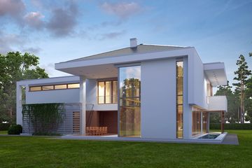 Projekt domu LK&1121 - z pełnym piętrem dom o powierzchni 286,18 m², dach kopertowy - ujęcie 4