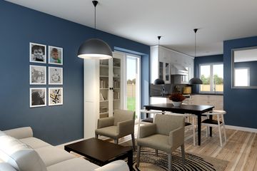 Projekt domu LK&1120 - parterowy z poddaszem dom o powierzchni 116,75 m², dach dwuspadowy - ujęcie 5