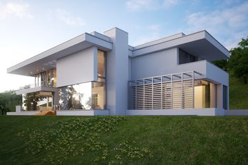 Projekt domu LK&1117 - z pełnym piętrem dom o powierzchni 351,07 m², dach płaski - ujęcie 2