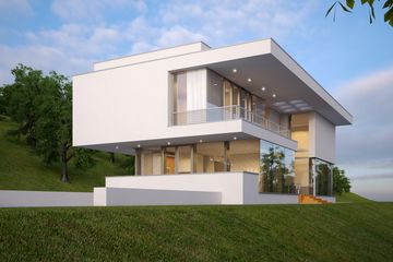 Projekt domu LK&1117 - z pełnym piętrem dom o powierzchni 351,07 m², dach płaski - ujęcie 3
