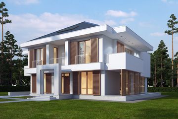 Projekt domu LK&1115 - z pełnym piętrem dom o powierzchni 247,68 m², dach kopertowy - ujęcie 2