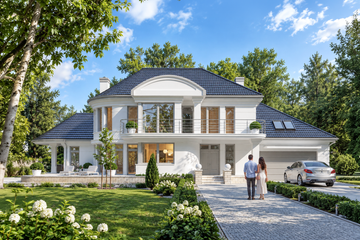 Projekt domu LK&1111 - parterowy z poddaszem dom o powierzchni 228,43 m², dach wielospadowy - ujęcie 2