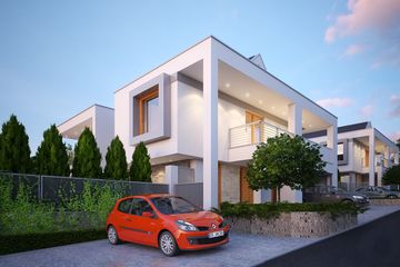 Projekt domu LK&1095 - z pełnym piętrem dom o powierzchni 180,72 m², dach dwuspadowy, koszt budowy 553 000 zł - ujęcie frontu