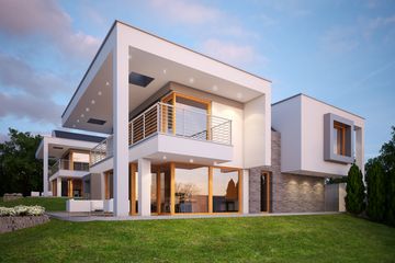 Projekt domu LK&1095 - z pełnym piętrem dom o powierzchni 180,72 m², dach dwuspadowy - ujęcie 2