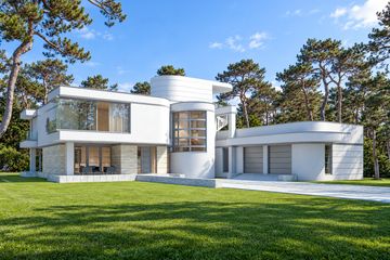 Projekt domu LK&1088 - wielokondygnacyjny dom o powierzchni 324,82 m², dach płaski - ujęcie 2
