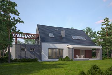 Projekt domu LK&1083 - parterowy z poddaszem dom o powierzchni 213,36 m², dach dwuspadowy - ujęcie 4