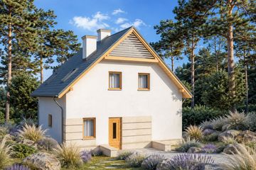 Projekt domu LK&1053 - parterowy z poddaszem dom o powierzchni 118,48 m², dach dwuspadowy - ujęcie 3