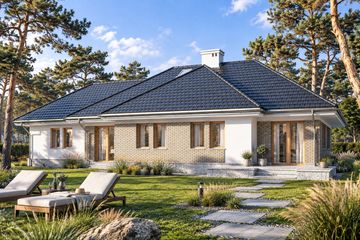 Projekt domu LK&1032 - parterowy dom o powierzchni 120,71 m², dach wielospadowy - ujęcie 3