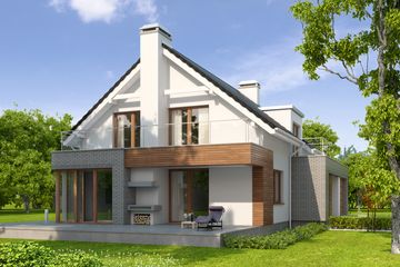 Projekt domu LK&1016 - parterowy z poddaszem dom o powierzchni 151,29 m², dach dwuspadowy - ujęcie 4