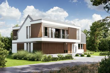  Projekt domu LK&1884 (LKP1008) - projekt domu z pełnym piętrem - Zdjęcie 3