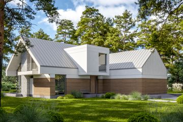  Projekt domu LK&1796 (LKP1042) - projekt domu parterowego z poddaszem - Zdjęcie 3