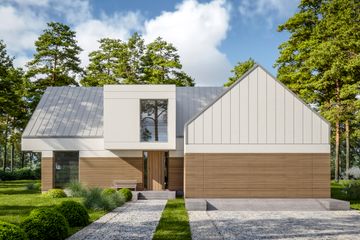  Projekt domu LK&1796 (LKP1042) - projekt domu parterowego z poddaszem - Zdjęcie 4