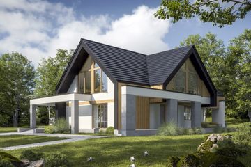  Projekt domu LK&1778 (LKP1027) - projekt domu parterowego z poddaszem - Zdjęcie 1