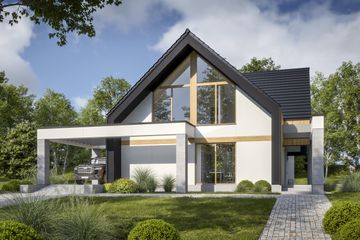  Projekt domu LK&1778 (LKP1027) - projekt domu parterowego z poddaszem - Zdjęcie 2