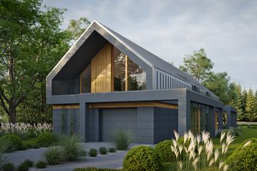  Projekt domu LK&1750 (LKP1033) - projekt domu parterowego z poddaszem - Zdjęcie 1