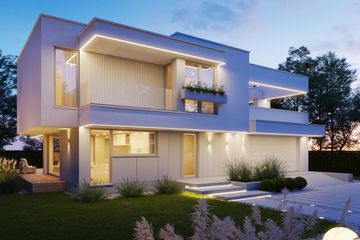  Projekt domu LK&1736 (LKP1058) - projekt domu z pełnym piętrem - Zdjęcie 1