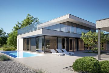 Projekt domu LK&1732 - z pełnym piętrem dom o powierzchni 518,12 m², dach płaski - ujęcie 7