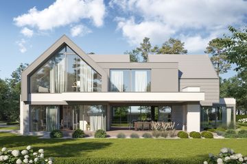  Projekt domu LK&1727 (LKP1064) - projekt domu parterowego z poddaszem - Zdjęcie 1