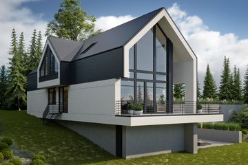 Projekt domu LK&1706 - parterowy z poddaszem dom o powierzchni 167,42 m², dach dwuspadowy - ujęcie 2