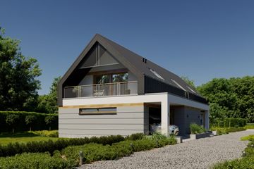  Projekt domu LK&1705 (LKP1035) - projekt domu parterowego z poddaszem - Zdjęcie 4