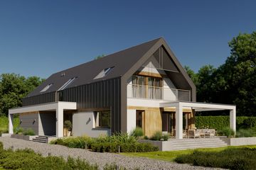  Projekt domu LK&1705 (LKP1035) - projekt domu parterowego z poddaszem - Zdjęcie 2