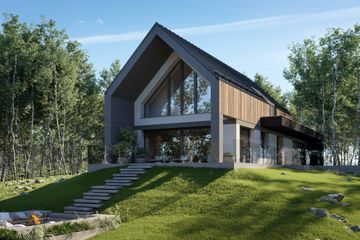  Projekt domu LK&1692 (LKP1038) - projekt domu parterowego z poddaszem - Zdjęcie 2