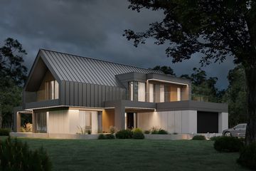 Projekt domu LK&1688 - parterowy z poddaszem dom o powierzchni 247,66 m², dach dwuspadowy, koszt budowy 777 000 zł - ujęcie frontu