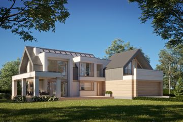 Projekt domu LK&1623 - parterowy z poddaszem dom o powierzchni 273,89 m², dach wielospadowy - ujęcie 2