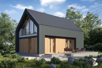 Projekt domu LK&1615 - parterowy z poddaszem dom o powierzchni 72,55 m², dach dwuspadowy - ujęcie 2