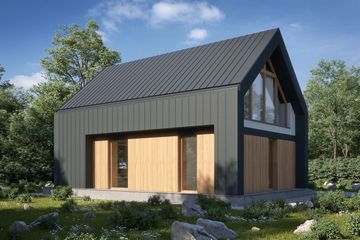 Projekt domu LK&1615 - parterowy z poddaszem dom o powierzchni 72,55 m², dach dwuspadowy - ujęcie 3
