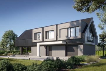 Projekt domu LK&1575 - parterowy z poddaszem dom o powierzchni 191,48 m², dach dwuspadowy - ujęcie 2
