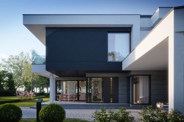 Projekt domu LK&1561 - z pełnym piętrem dom o powierzchni 284,34 m², dach płaski - ujęcie 2