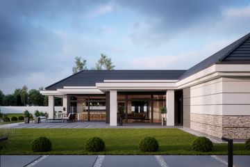 Projekt domu LK&1548 - parterowy dom o powierzchni 197,64 m², dach wielospadowy - ujęcie 4