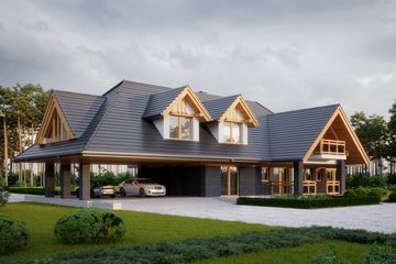 Projekt domu LK&1546 - parterowy z poddaszem dom o powierzchni 295,23 m², dach wielospadowy - ujęcie 3