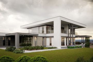 Projekt domu LK&1543 - z pełnym piętrem dom o powierzchni 260,96 m², dach płaski - ujęcie 2