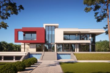 Projekt domu LK&1540 - z pełnym piętrem dom o powierzchni 316,89 m², dach płaski - ujęcie 3