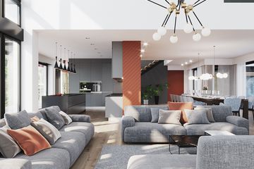 Projekt domu LK&1540 - z pełnym piętrem dom o powierzchni 316,89 m², dach płaski - ujęcie 9