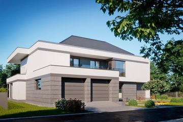 Projekt domu LK&1539 - z pełnym piętrem dom o powierzchni 299,21 m², dach kopertowy - ujęcie 2