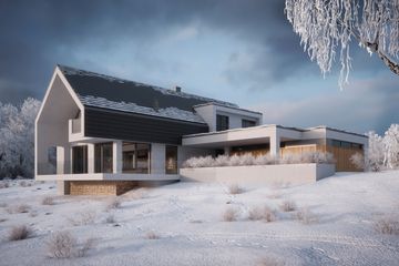 Projekt domu LK&1534 - parterowy z poddaszem dom o powierzchni 295,69 m², dach dwuspadowy - ujęcie 6
