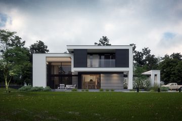 Projekt domu LK&1526 - z pełnym piętrem dom o powierzchni 208,77 m², dach płaski - ujęcie 4