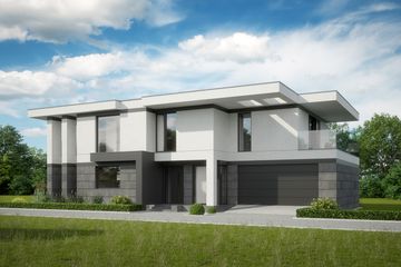 Projekt domu LK&1525 - z pełnym piętrem dom o powierzchni 216,28 m², dach płaski - ujęcie 4