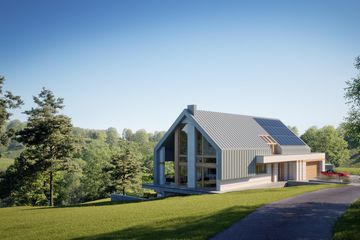 Projekt domu LK&1516 - parterowy z poddaszem dom o powierzchni 207,98 m², dach dwuspadowy - ujęcie 2