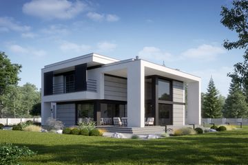 Projekt domu LK&1515 - z pełnym piętrem dom o powierzchni 195,88 m², dach płaski - ujęcie 5