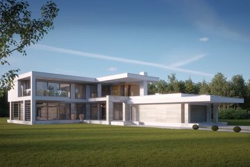 Projekt domu LK&1513 - z pełnym piętrem dom o powierzchni 301,35 m², dach płaski - ujęcie 2