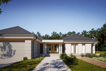 Projekt domu LK&1489 - parterowy dom o powierzchni 270,58 m², dach dwuspadowy - ujęcie 3
