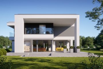 Projekt domu LK&1484 - z pełnym piętrem dom o powierzchni 185,65 m², dach płaski - ujęcie 4