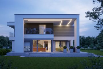 Projekt domu LK&1484 - z pełnym piętrem dom o powierzchni 185,65 m², dach płaski - ujęcie 6