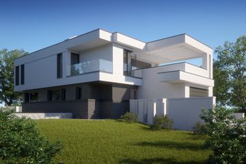 Projekt domu LK&1482 - z pełnym piętrem dom o powierzchni 181,95 m², dach płaski - ujęcie 2