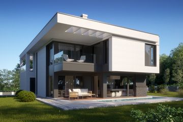 Projekt domu LK&1482 - z pełnym piętrem dom o powierzchni 181,95 m², dach płaski - ujęcie 3